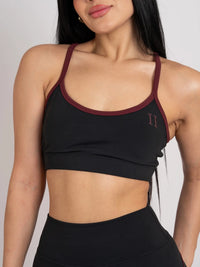 Contrast trim sports bra