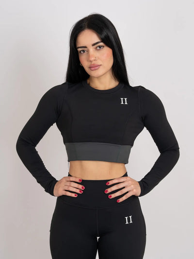 Sculpted performance crop top